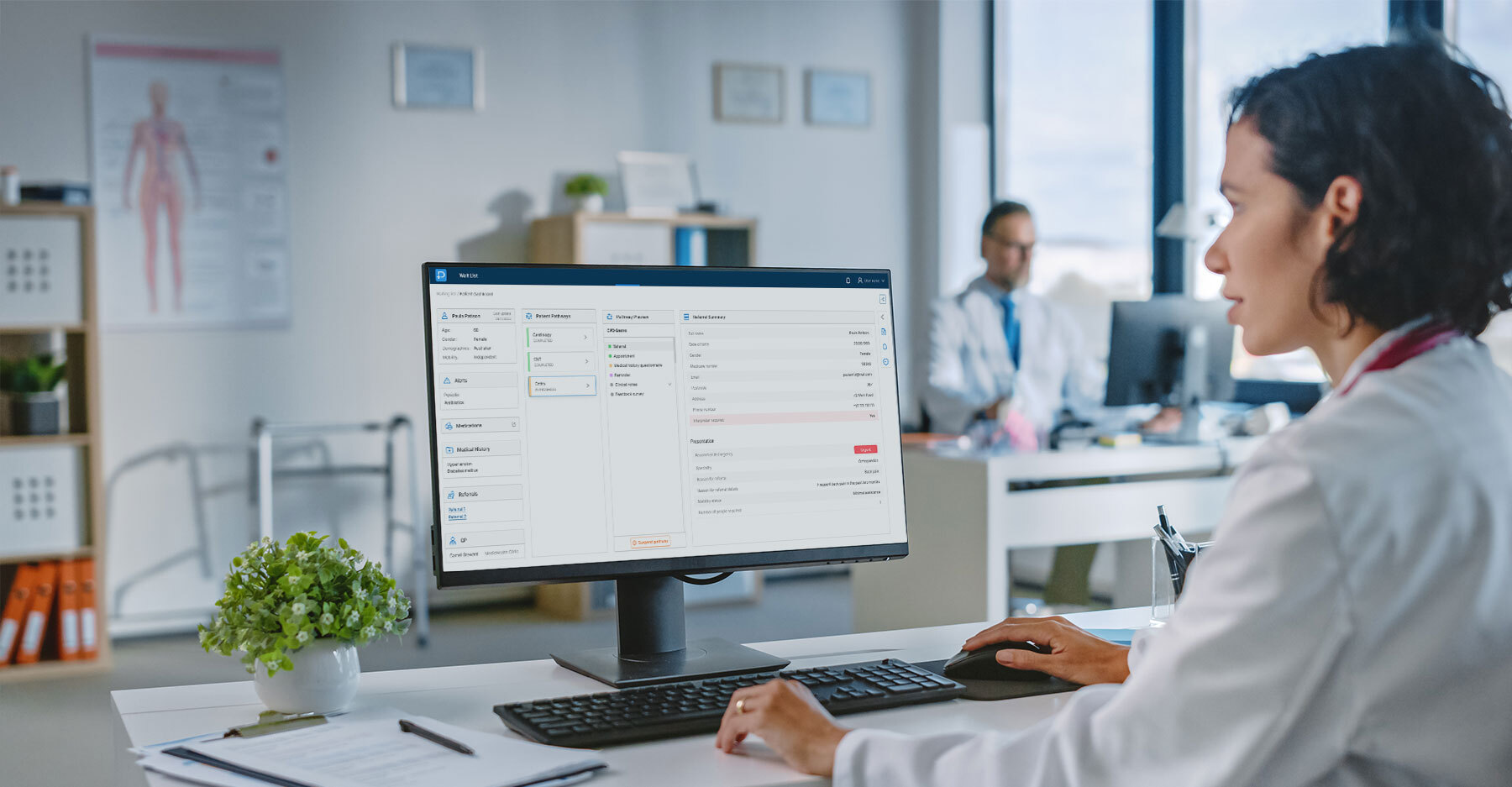 Easily design and deploy standardised clinical pathways with a simple, drag‑and‑drop interface.
