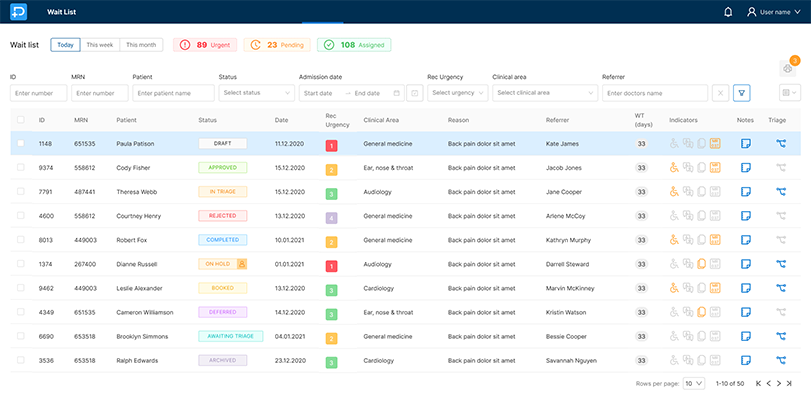 Reduce referral wait times and no-shows, standardize triage, and ensure no case is overlooked.